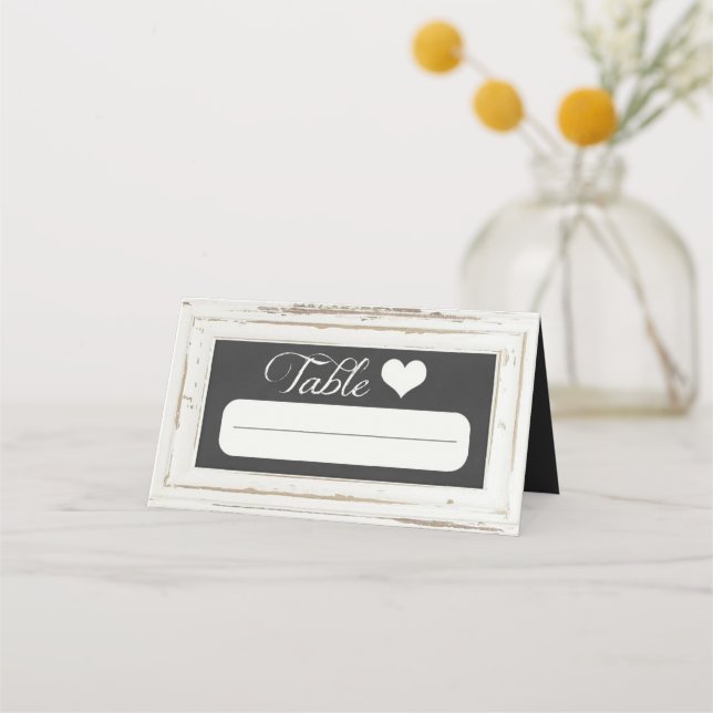 Tarjeta de lugar de Boda de la marca rusa blanca (Anverso)