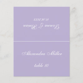 Tarjeta de lugar de boda de lavanda - Nombre de in