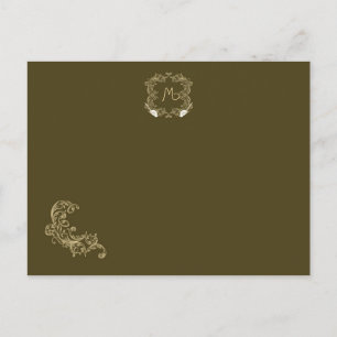 Tarjeta de lugar de boda de pájaros de amor marrón