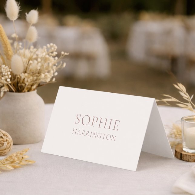 Tarjeta de lugar de boda elegante a dos caras (Subido por el creador)