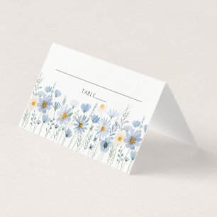 Tarjeta de lugar de boda floral de flor silvestre