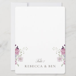 Tarjeta de lugar de boda floral elegante – Persona