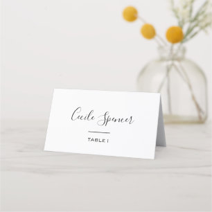 Tarjeta de lugar de Boda formal caligrafía