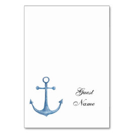 Tarjeta de lugar de boda náutica Nombre de mesa de