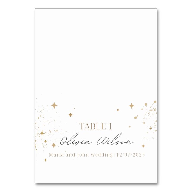 Tarjeta de lugar de boda, Tarjeta de nombre de cal (Anverso)