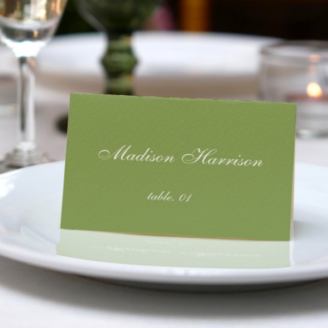 Tarjeta de lugar de boda verde salvia DIY (Subido por el creador)