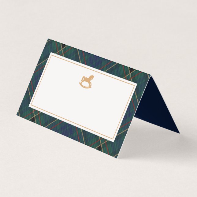 Tarjeta de lugar de caballo de juguete clásico de  (Anverso)
