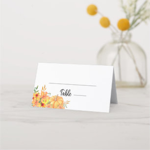 Tarjeta de lugar de calabaza