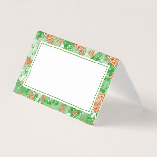 Tarjeta de lugar de cena para navidades | Pan de j