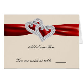 Tarjeta de lugar de cinta roja para personalizados