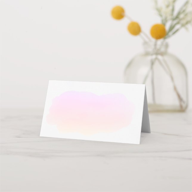 Tarjeta de lugar de color agua rosa (Anverso)