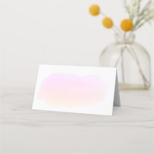 Tarjeta de lugar de color agua rosa