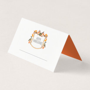 Tarjeta de lugar de cresta de Acción de Gracias fe