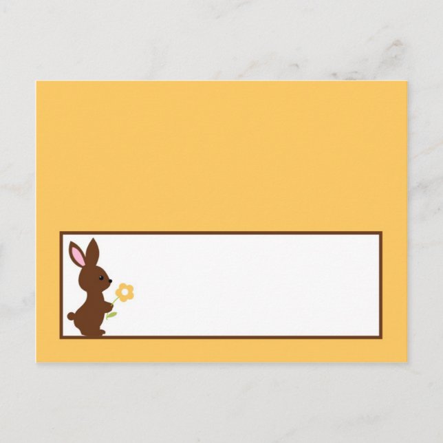 Tarjeta de lugar de escritura - Bunny de amigos de (Anverso)