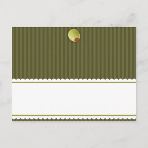 Tarjeta de lugar de escritura Martini Olivas franj