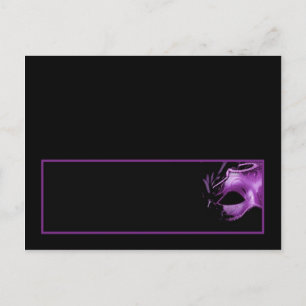 Tarjeta de lugar de escritura MIS XV Lilac púrpura