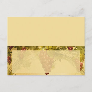 Tarjeta de lugar de escritura para Boda de viñedo
