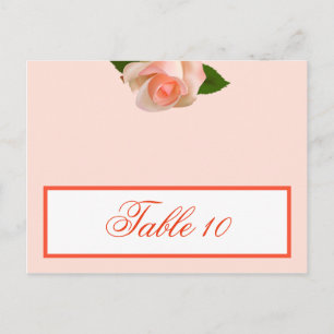 Tarjeta de lugar de escritura Rosa rosa/rosa con h
