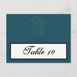 Tarjeta de lugar de escritura Western Blue Cowboys