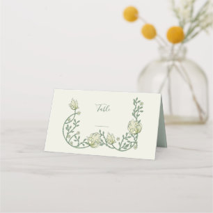 Tarjeta de lugar de estilo vintage art nouveau
