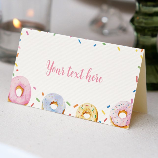 Tarjeta de lugar de fiesta de cumpleaños de Donut (Subido por el creador)
