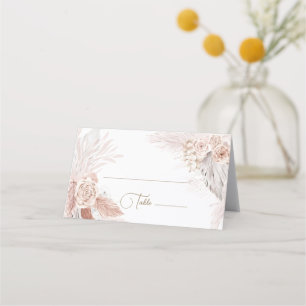 tarjeta de lugar de flores boho
