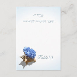 Tarjeta de lugar de Hortensia Azul Caparazón
