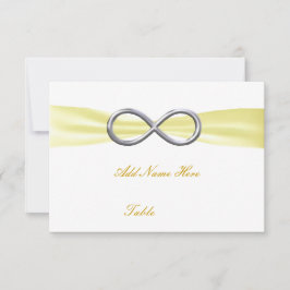 Tarjeta de lugar de la mesa de boda de infinito am