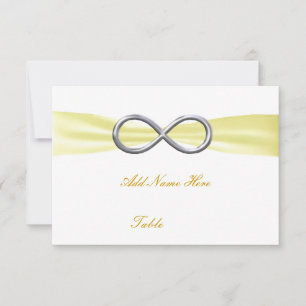 Tarjeta de lugar de la mesa de boda de infinito am