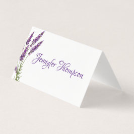 Tarjeta de lugar de lavanda violeta de Provenza