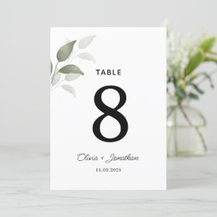 Tarjeta de lugar de mesa Boda de color de agua ver