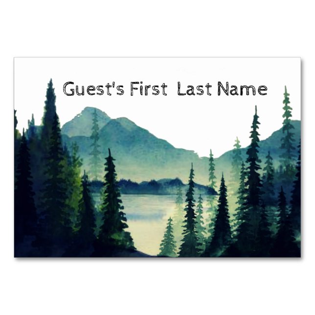 Tarjeta de lugar de mesa - Camping (Anverso)