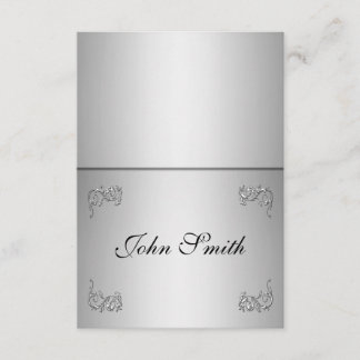 Tarjeta de lugar de mesa con nombre -elegante remo