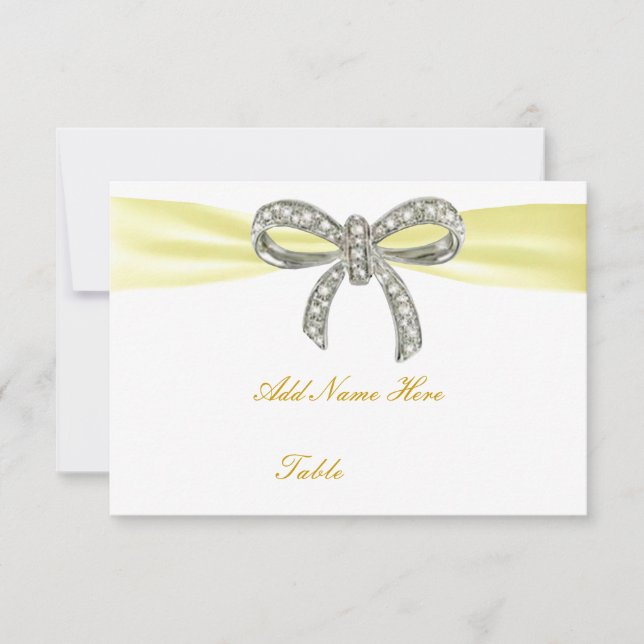 Tarjeta de Lugar de Mesa de Boda con Arco de Diama (Anverso)