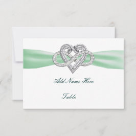 Tarjeta de lugar de mesa de Boda de corazón infini
