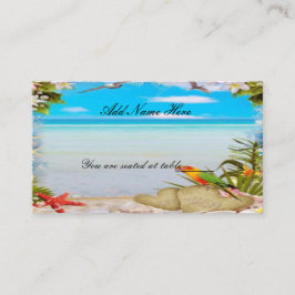 Tarjeta de lugar de mesa de Boda floral de playa t