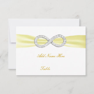 Tarjeta de lugar de mesa de Boda infinito de diama