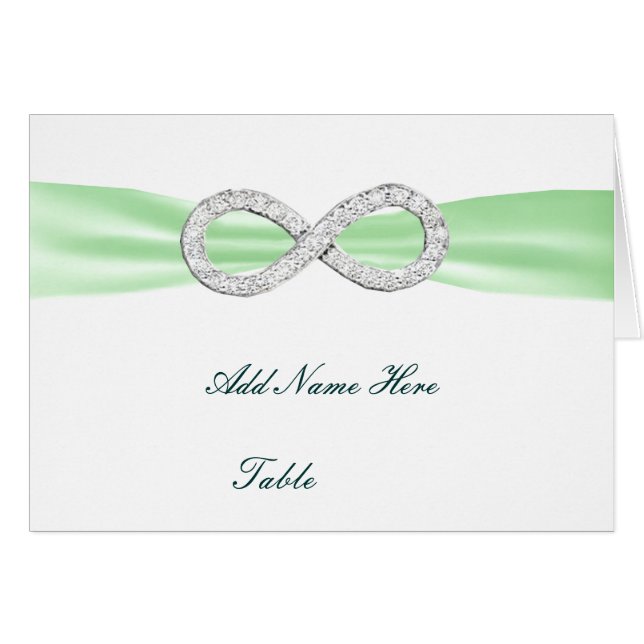 Tarjeta de lugar de mesa de Boda infinito de diama (Anverso (Horizontal))