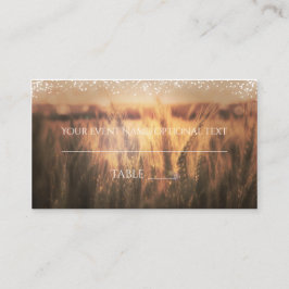 Tarjeta de lugar de mesa de boda rústica Campo de