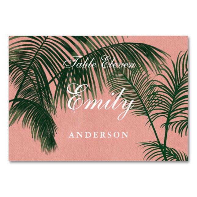 Tarjeta de lugar de mesa de palm Springs (Anverso)