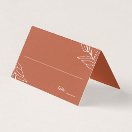 Tarjeta de lugar de mesa de recepción de boda Boho