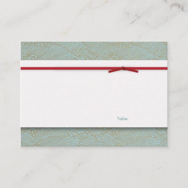 Tarjeta de lugar de mesa del Boda chino de doble f (Anverso)