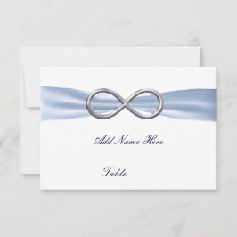 Tarjeta de lugar de mesa del Boda de infinito azul