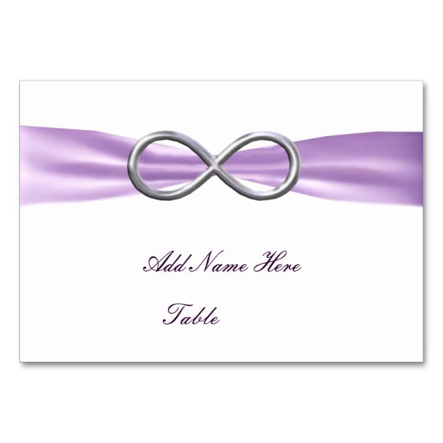 Tarjeta de lugar de mesa del Boda de infinito de L (Anverso)