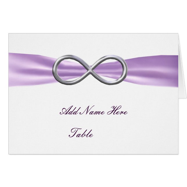 Tarjeta de lugar de mesa del Boda de infinito de L (Anverso (Horizontal))