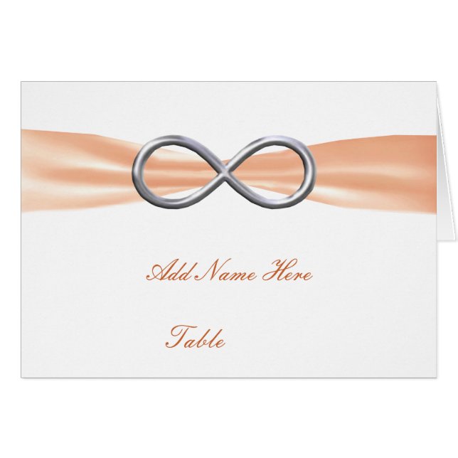 Tarjeta de lugar de mesa del Boda de infinito nara (Anverso (Horizontal))