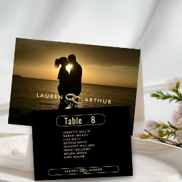 Tarjeta de lugar de mesa para Bodas de fotografía
