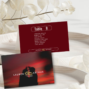 Tarjeta de lugar de mesa para Bodas de fotografía 