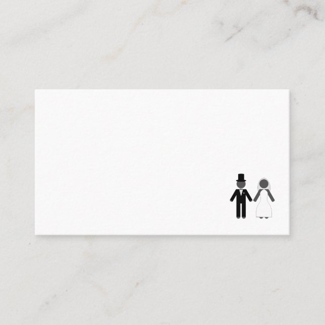 Tarjeta de lugar de Mr. y Mrs. Married (Anverso)