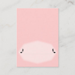 Tarjeta de lugar de música rosa